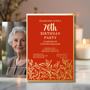 En Aluminium 50e anniversaire fête Fête Foil Invitation