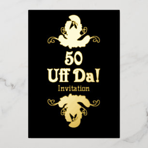 En Aluminium 50e FUM DA Invitation d'anniversaire