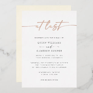 En Aluminium À Dernier Mariage Foil Invitation