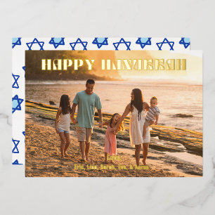 En Aluminium Carte de vœux de Hanukkah moderne Photo de famille