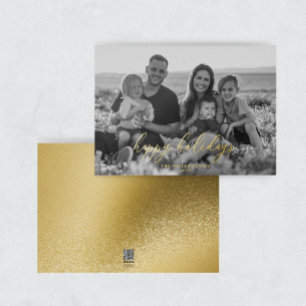 En Aluminium Carte de vœux moderne élégante avec feuille d'or p