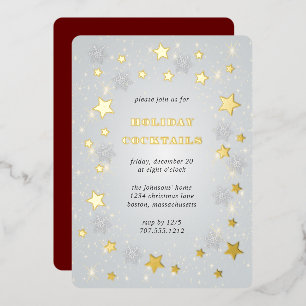 En Aluminium Ciel de Noël   Invitation Foil