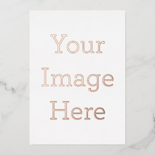 En Aluminium Créez votre propre invitation à feuille d'or rose 