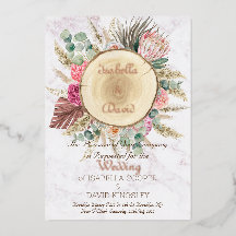 Élégant floral mariage aquarelle | Invitation
