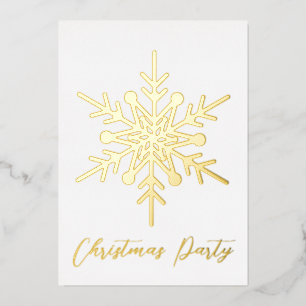 En Aluminium Gold snowflacon fête de Noël invitation réelle