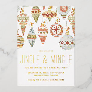 En Aluminium Invitation à la soirée de Noël Jingle & Mingle