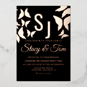 En Aluminium Invitation à l'huile noire pressée Papillon