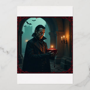 En Aluminium Invitation d'anniversaire gothique Vampire