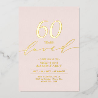 En Aluminium Invitation d'anniversaire minimale rose et or