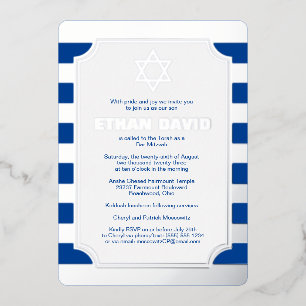 En Aluminium Invitation de Bar Mitzvah avec bande de papier d'a