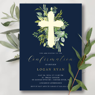 En Aluminium Invitation de confirmation de sérénité Eucalyptus