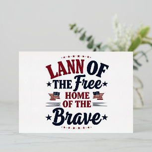 En Aluminium Invitation de fête patriotique du 4 juillet rétro 