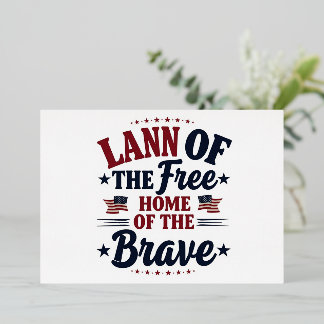 En Aluminium Invitation de fête patriotique du 4 juillet rétro 