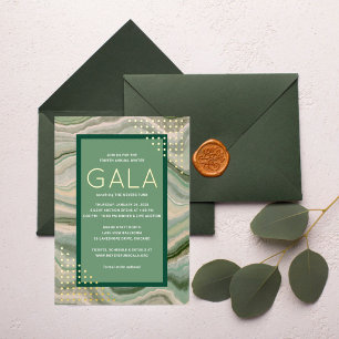 En Aluminium Invitation de gala à motif de géode