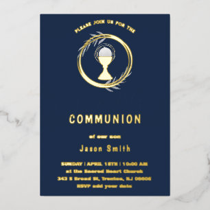En Aluminium Invitation de la première sainte communion