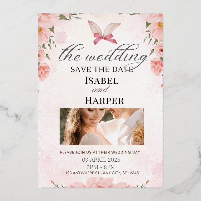 En Aluminium Invitation de mariage (Recto)