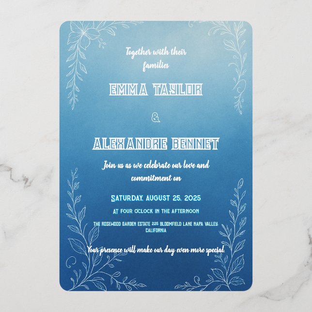 En Aluminium Invitation de mariage  (Recto)