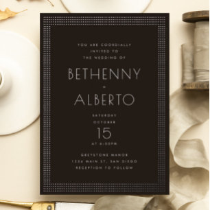 En Aluminium Invitation de Mariage de Punk Rock Deco