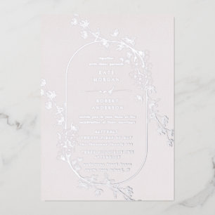 En Aluminium Invitation de Mariage floral moderne