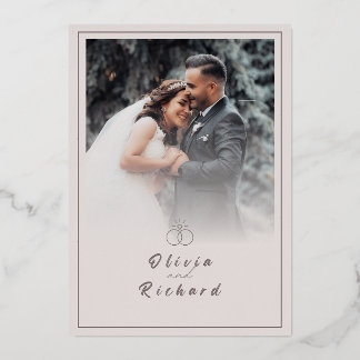 En Aluminium Invitation de mariage florale pour mariages modern