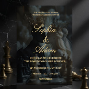 En Aluminium Invitation de mariage royale élégante