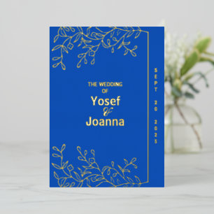 En Aluminium Invitation de Sapphire Mariage Foil