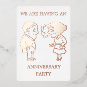 En Aluminium Invitation drôle de fête d'anniversaire de couple