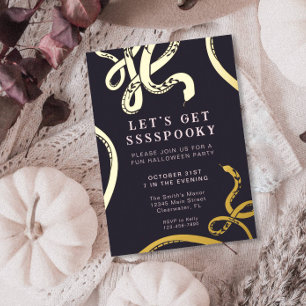 En Aluminium Invitation Éffrayante de serpent Halloween Foil