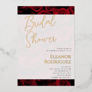 En Aluminium Invitation élégante de baby shower de mariage flor
