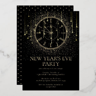 En Aluminium Invitation élégante pour le réveillon du Nouvel An