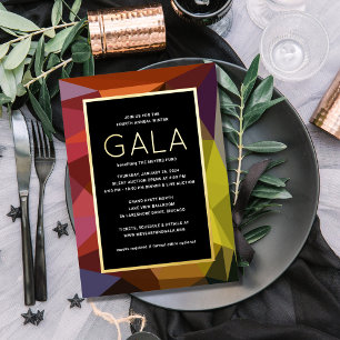 En Aluminium Invitation Gala Gala Géométrique