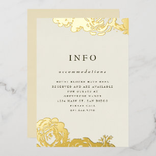 En Aluminium Invitation Gold Blooms