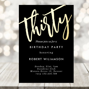 En Aluminium Invitation Gold trente ans
