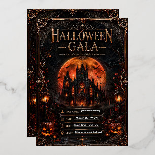 En Aluminium Invitation modifiable pour un gala d'Halloween G