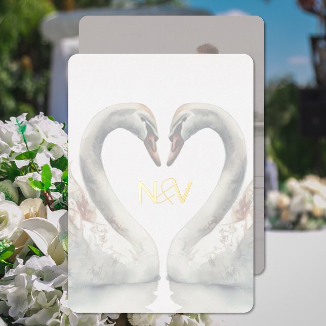 En Aluminium Invitation Monogramme Mariage Foil (Créateur téléchargé)