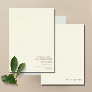 En Aluminium Invitation pour les 50 ans de mariage