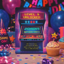 Invitation pour une fête d'anniversaire de niveau