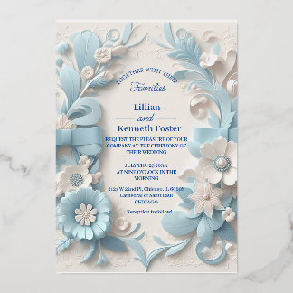 En Aluminium Invitation sous forme de feuille d'aluminium 5" x 