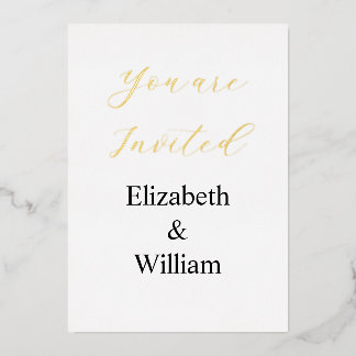 En Aluminium Invitation texte de calligraphie minimaliste
