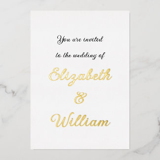 En Aluminium Invitation texte de calligraphie minimaliste