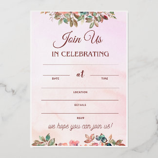 En Aluminium Réception de mariage Invitation Mariage mignon Pla