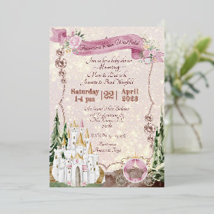 En Aluminium Rose Gold Princess Invitation