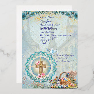 En Aluminium Signature Easter Church Invitation