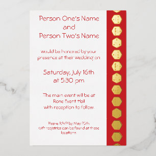 En Aluminium Tabletop Chic dans Cherry Foil Invitation
