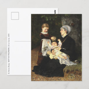 En Ammes Besøg - Bertha Wegmann Fine Art  Postcard
