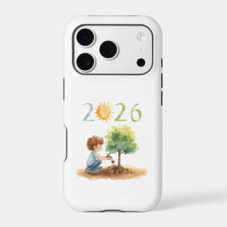 En attendant 2026 – Garçon plantant un arbre pour