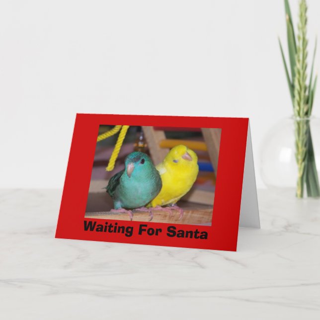 En Attente De Père Noël, Joyeuse Carte Noël (Devant)