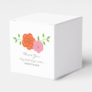 En Ballotins floraux rose orange en fleurs