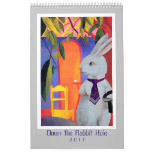 En bas du terrier de lapin - calendrier blanc du