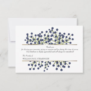 En Carte de remerciements de sympathie